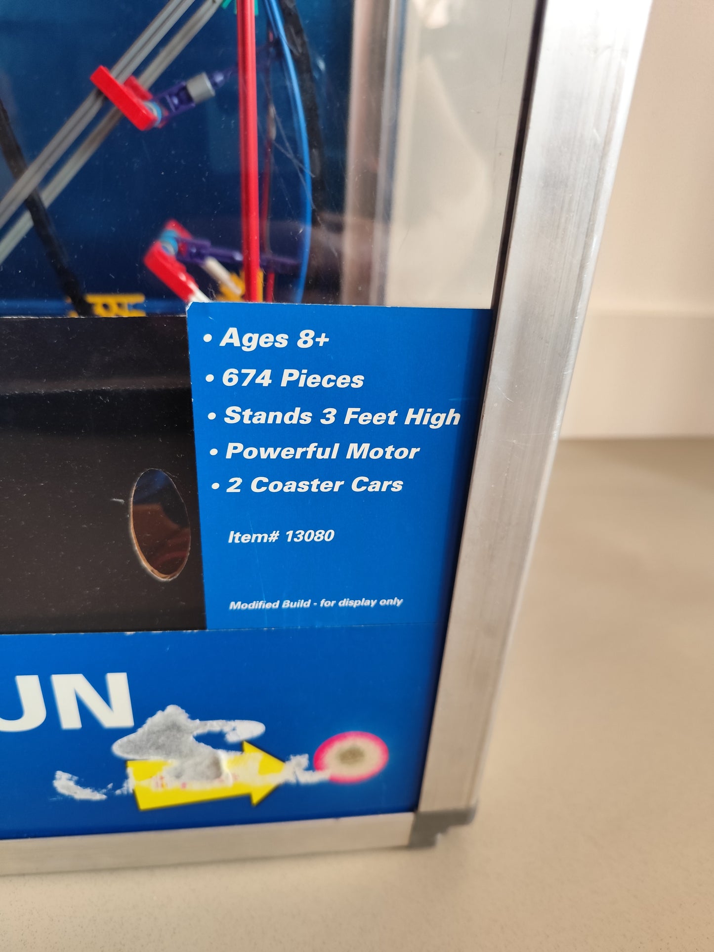 K'nex Custom Store Display Model for Renegade Run Coaster 13080